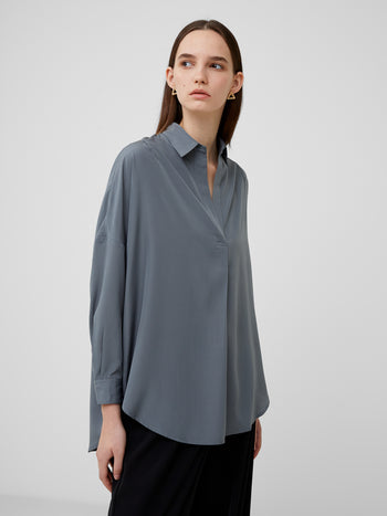 Rhodes Recycled Crepe Popover Shirt