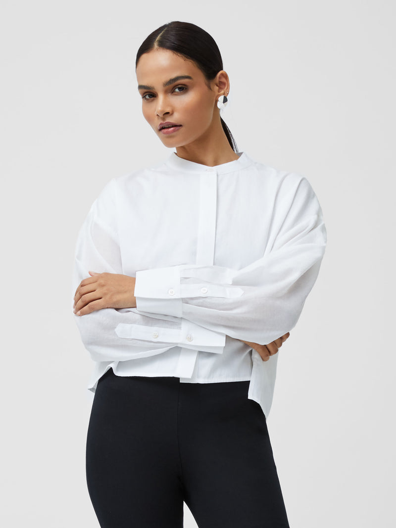 Alexis Cotton Sheer Sleeve Shirt