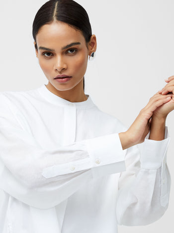 Alexis Cotton Sheer Sleeve Shirt
