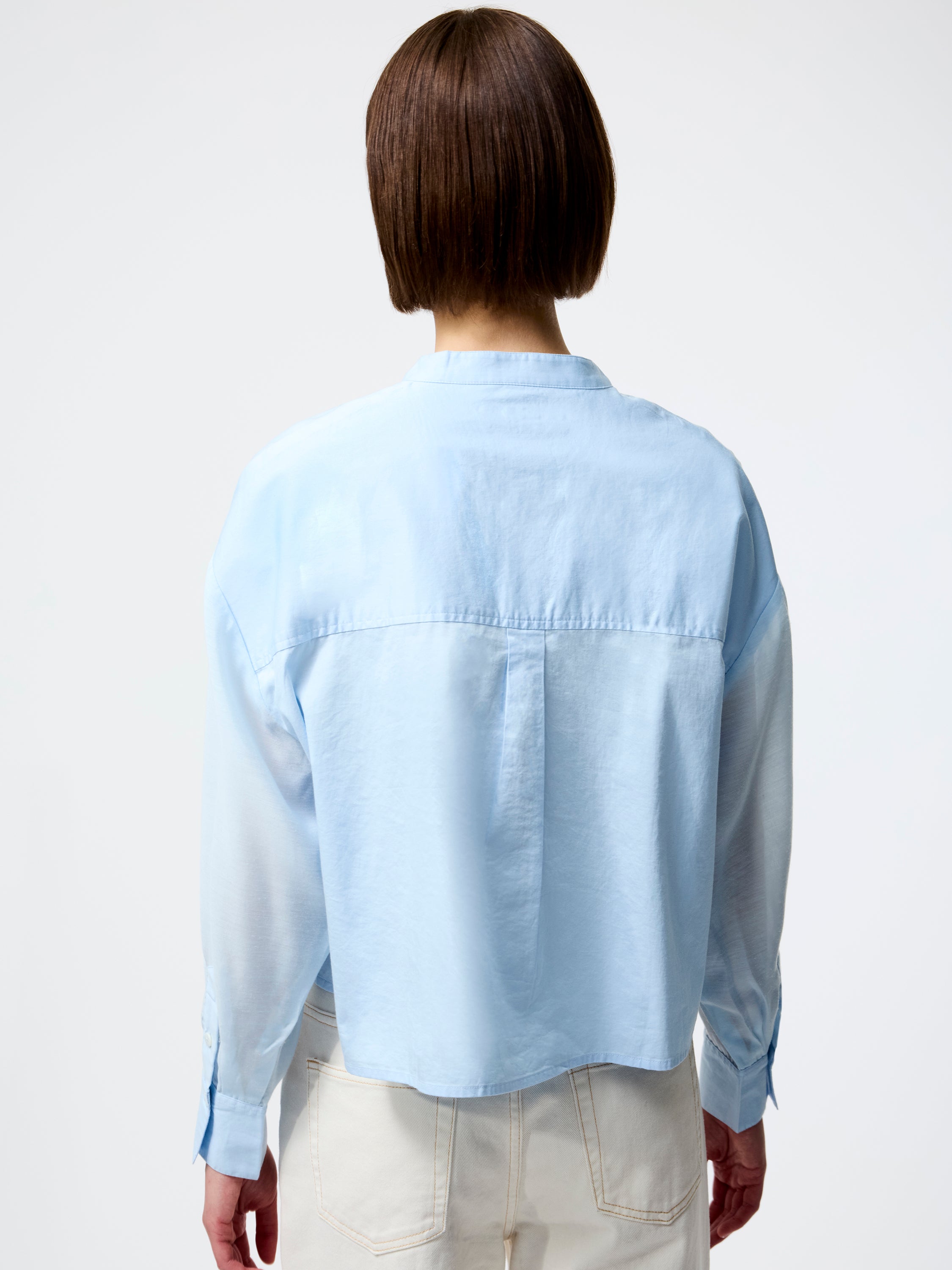 Alexis Cotton Sheer Sleeve Shirt