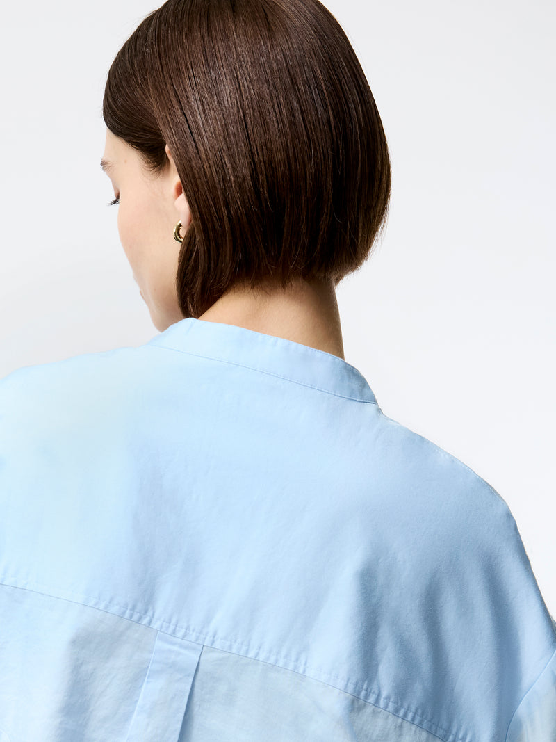 Alexis Cotton Sheer Sleeve Shirt