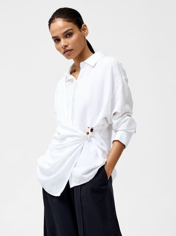 Auri Linen Clasp Shirt