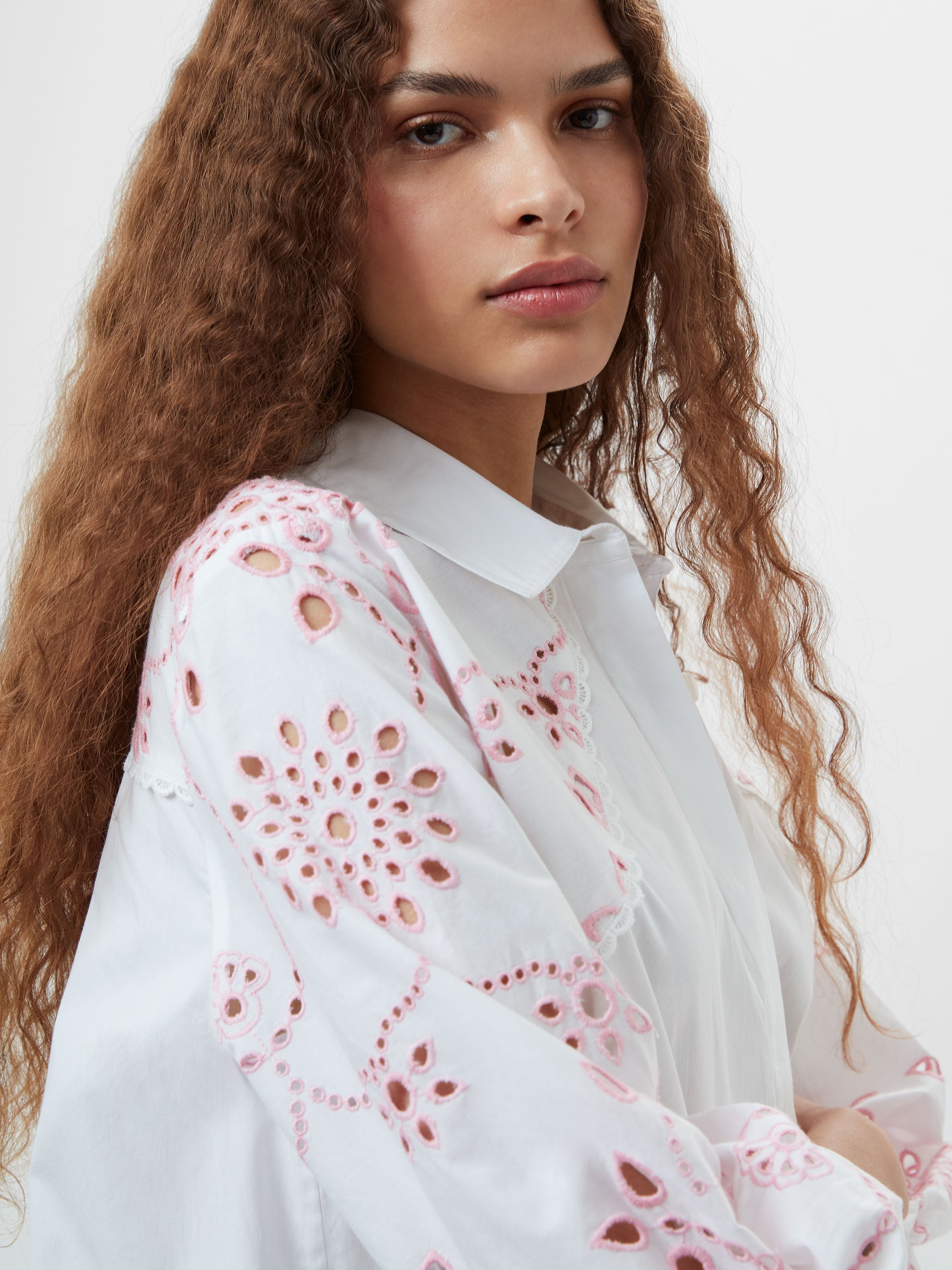 Cambria Cotton Embroidered Long Sleeve Shirt