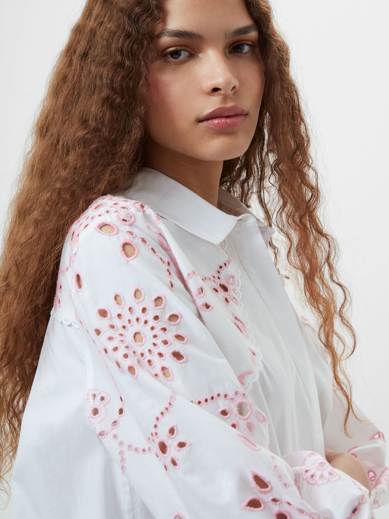 Cambria Cotton Embroidered Long Sleeve Shirt