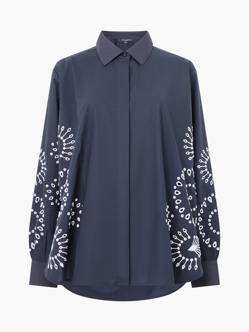 Cambria Cotton Embroidered Button Up Shirt