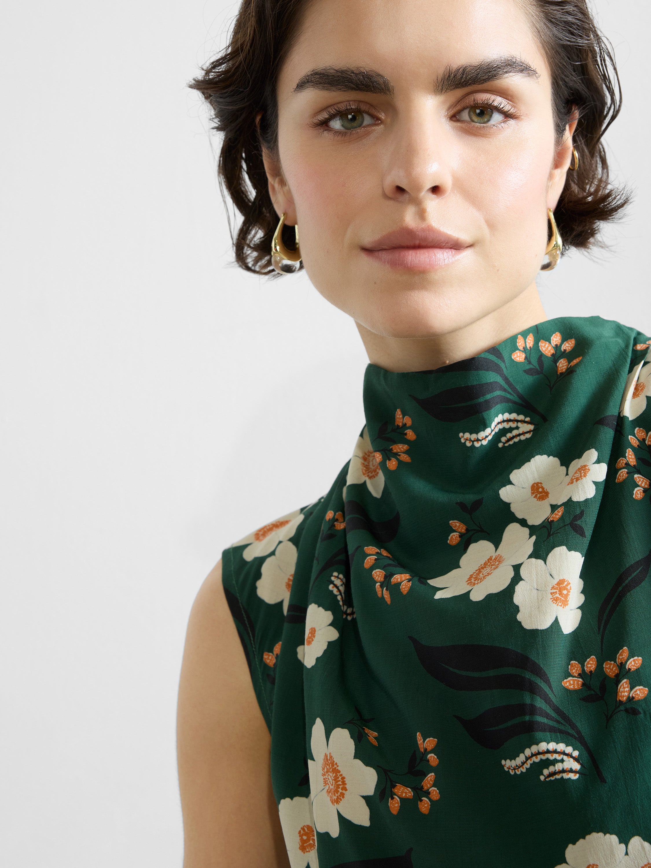 Rhian Eco Draped Sleeveless Top