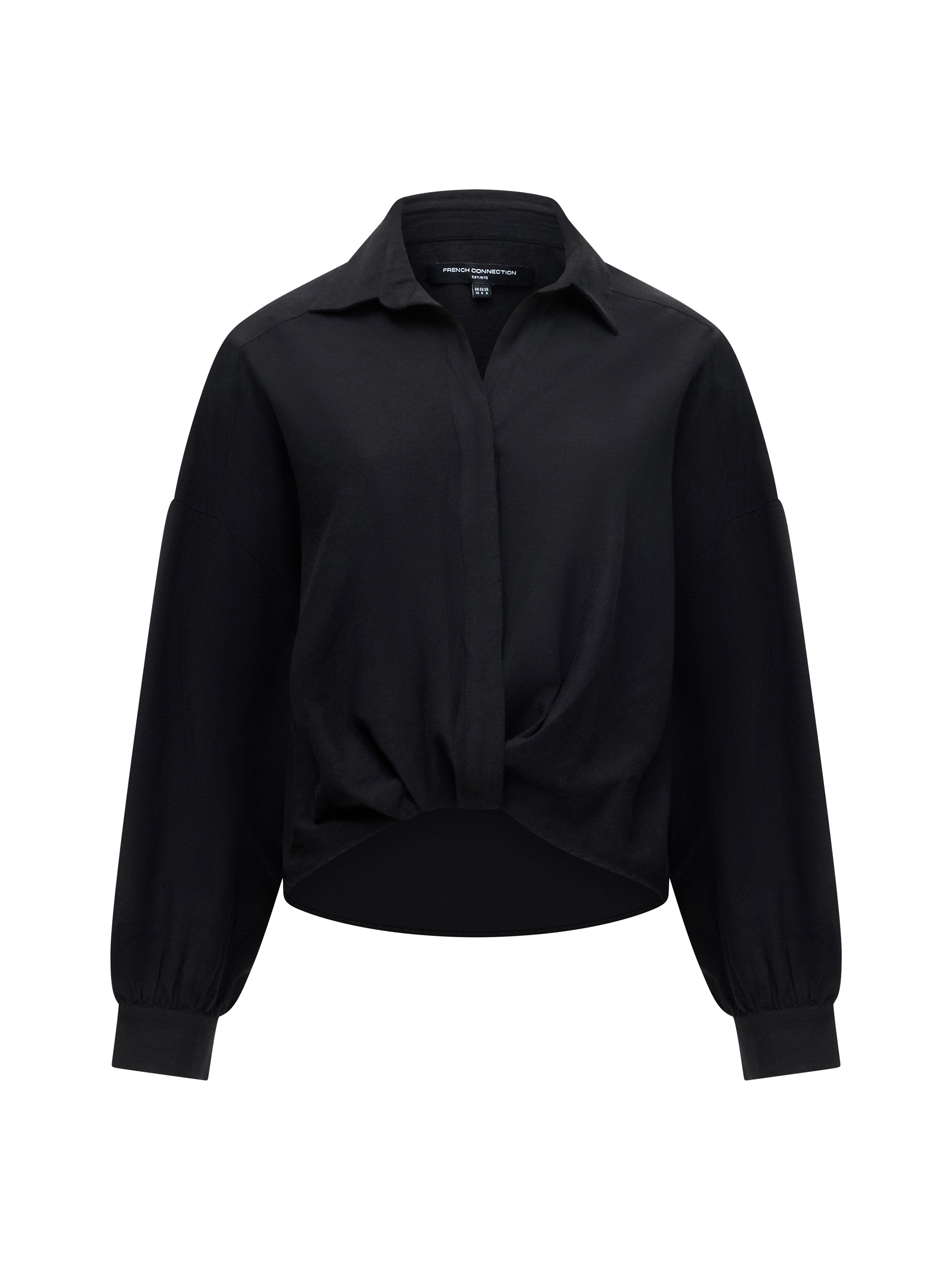 Ariette Linen Blend Long Sleeve Tuck Shirt