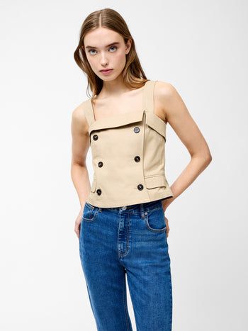 Double Breasted Trench Top