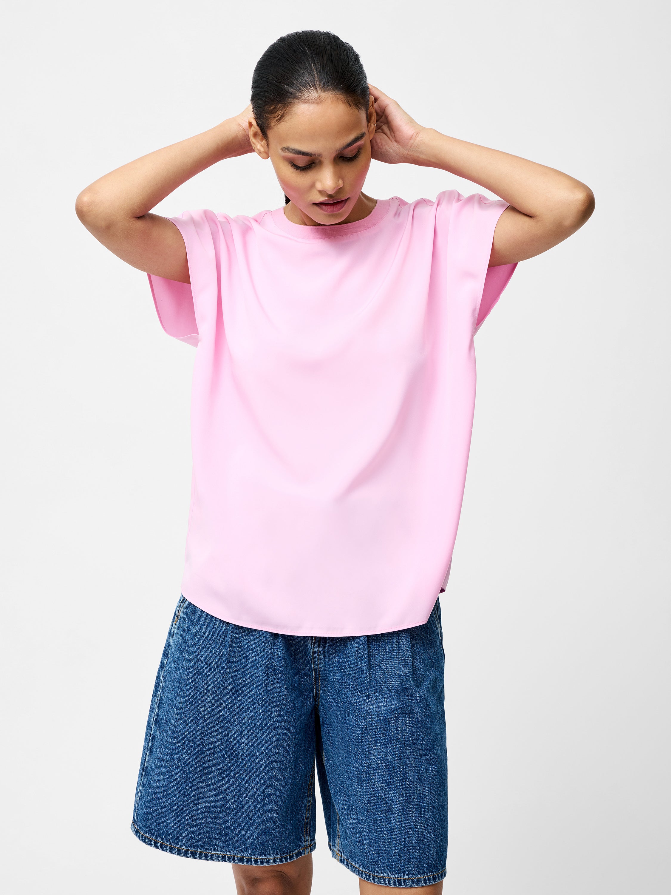 Capriana Crepe Crew Neck Top