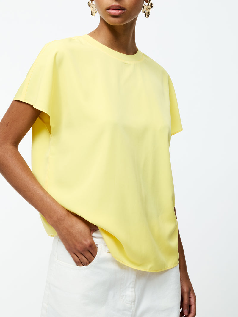 Capriana Crepe Crew Neck Top