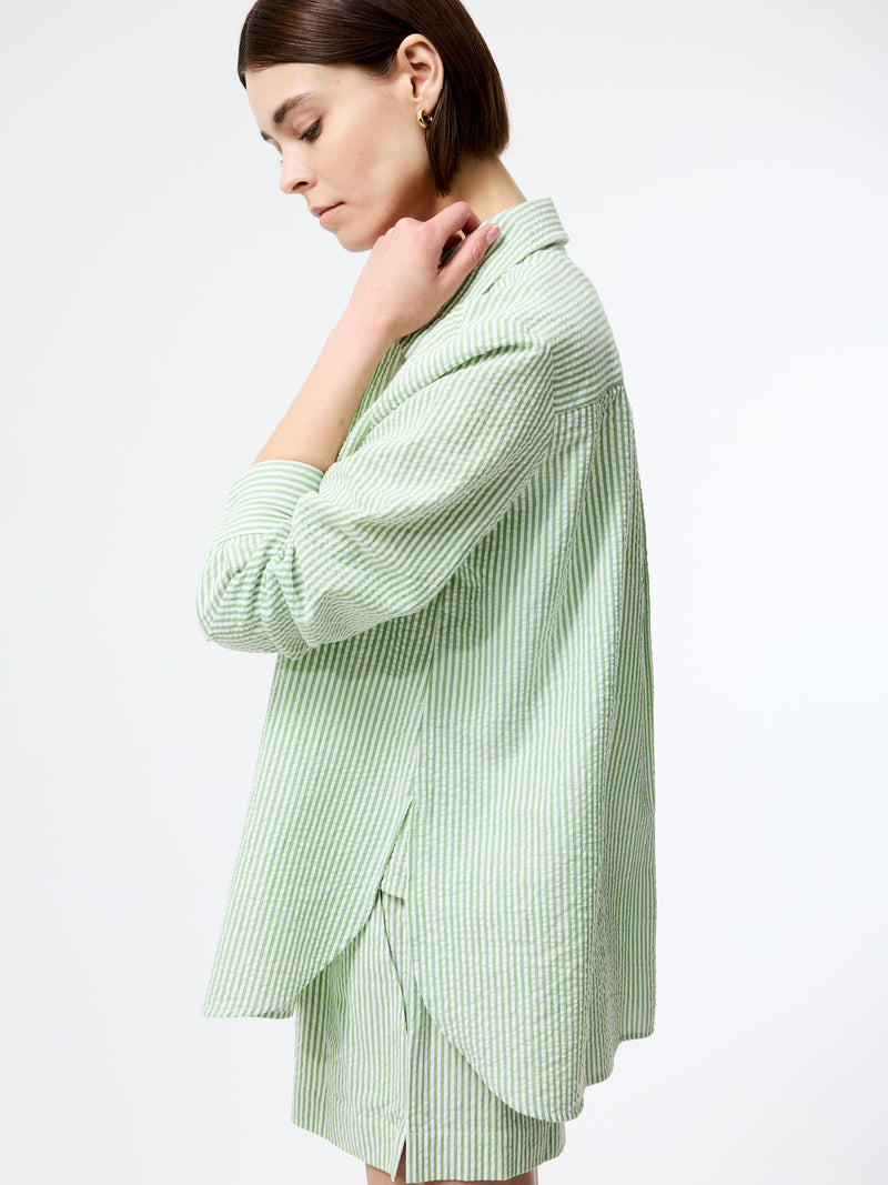 Seersucker Stripe Relaxed Shirt
