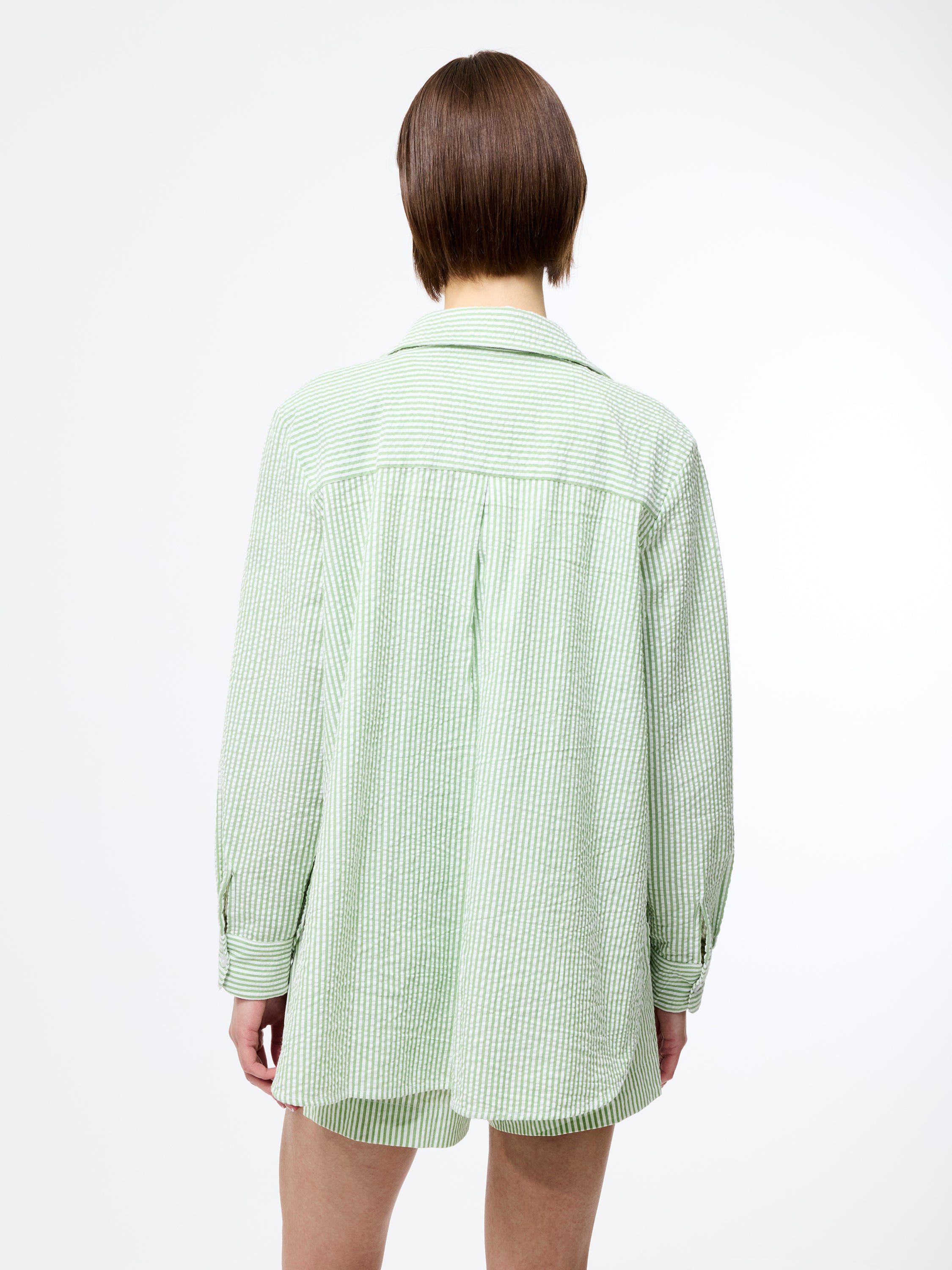 Seersucker Stripe Relaxed Shirt