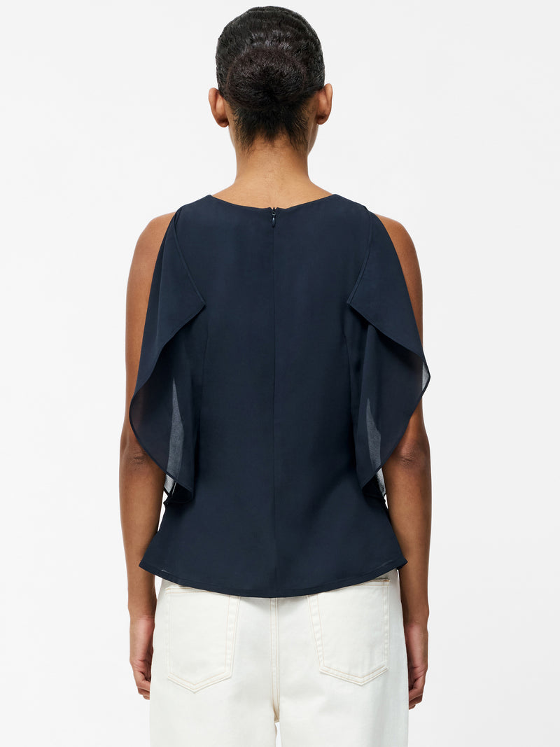 Eden Georgette Flutter Sleeve Top