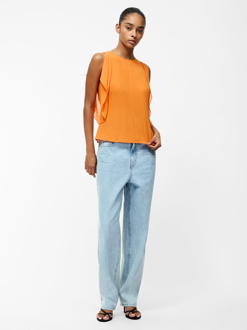 Eden Georgette Flutter Sleeve Top