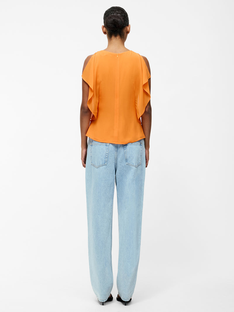 Eden Georgette Flutter Sleeve Top