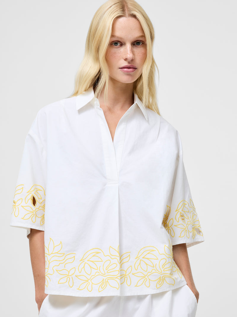 Alissa Cotton Popover Shirt