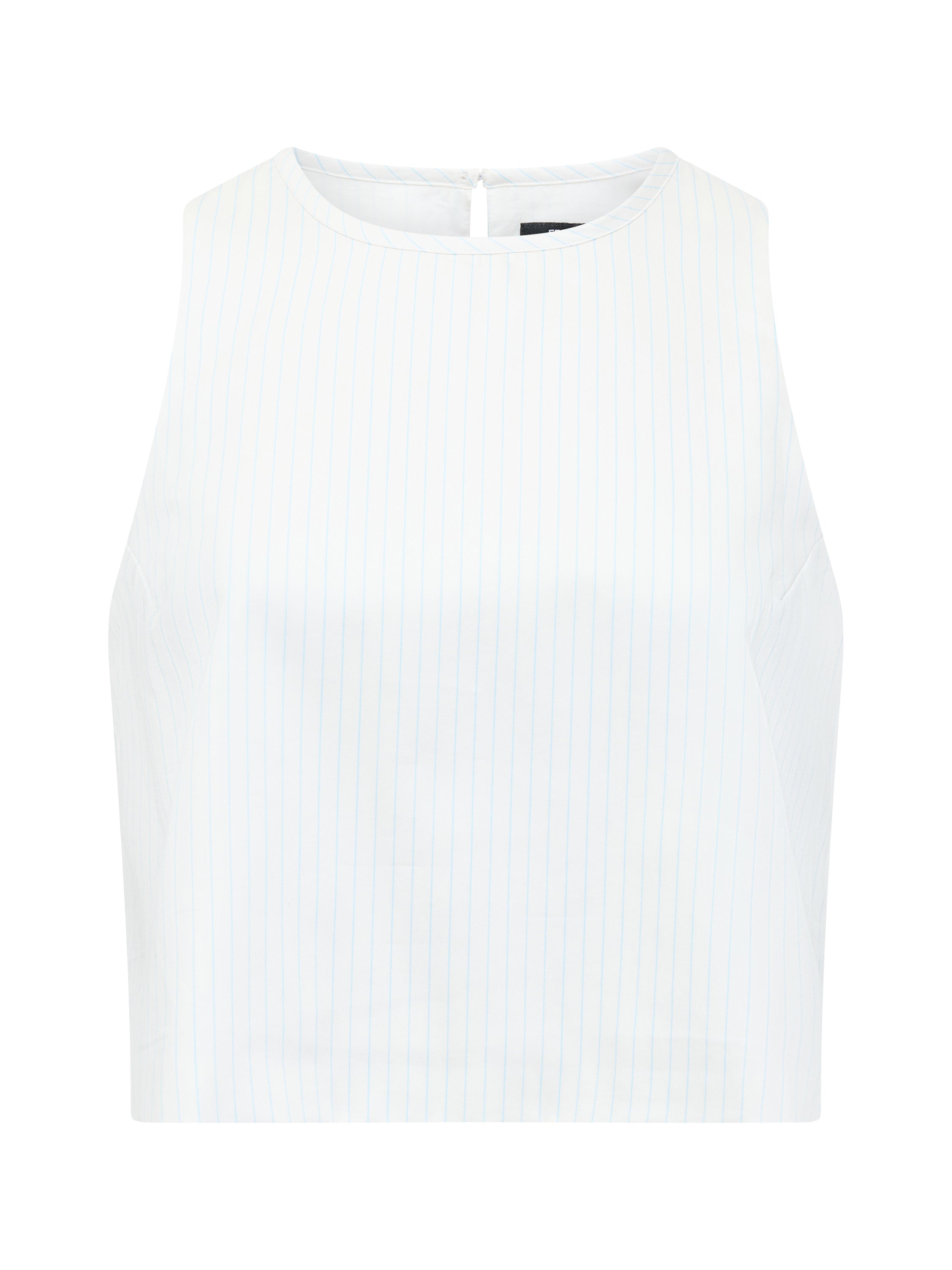 Pinstripe Poplin Shell Top