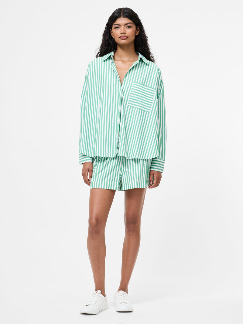 Stripe Relaxed Popover Shirt
