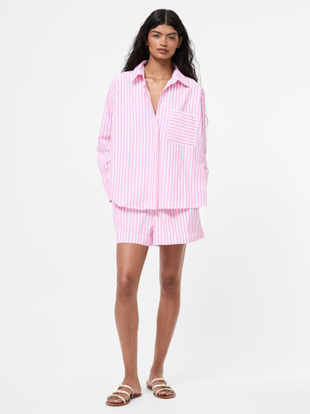 Stripe Relaxed Popover Shirt