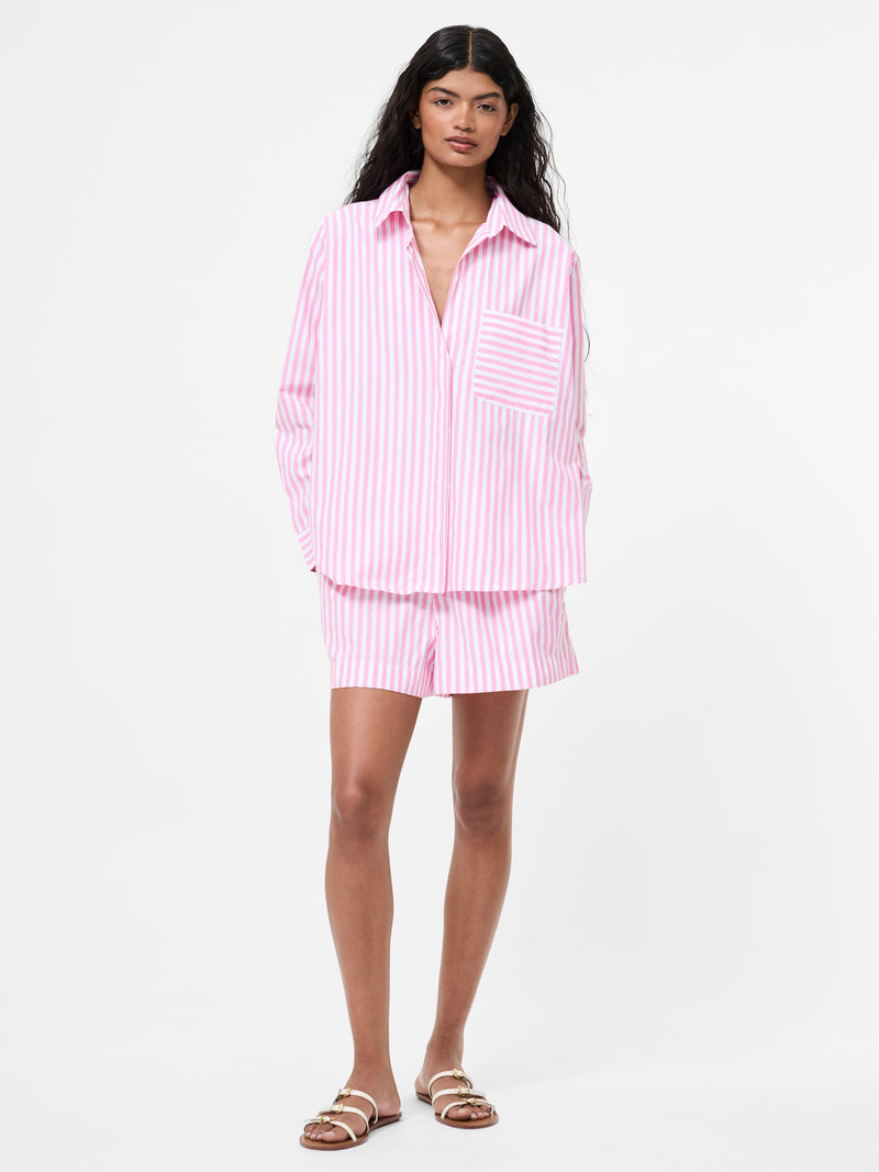 Stripe Relaxed Popover Shirt