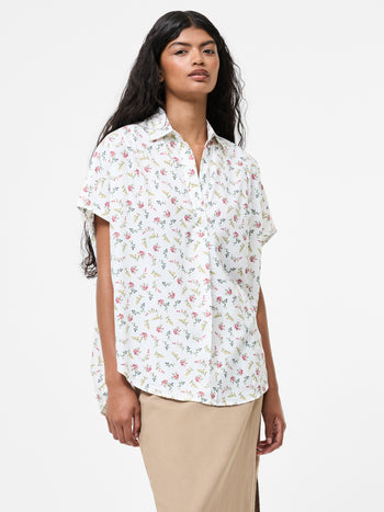 Floriana Crepe Light Popover Shirt