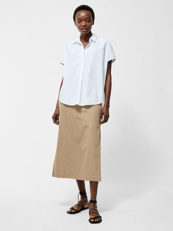 Broderie Back Short Sleeve Popover Shirt