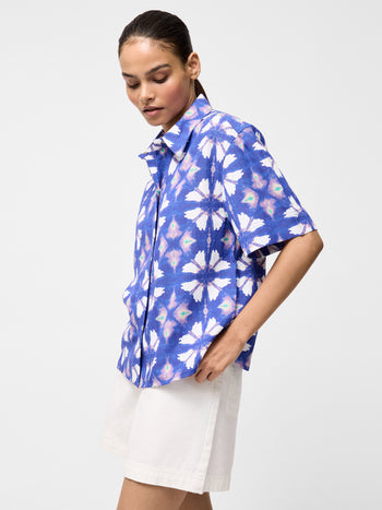 Dory Linen Blend Short Sleeve Shirt