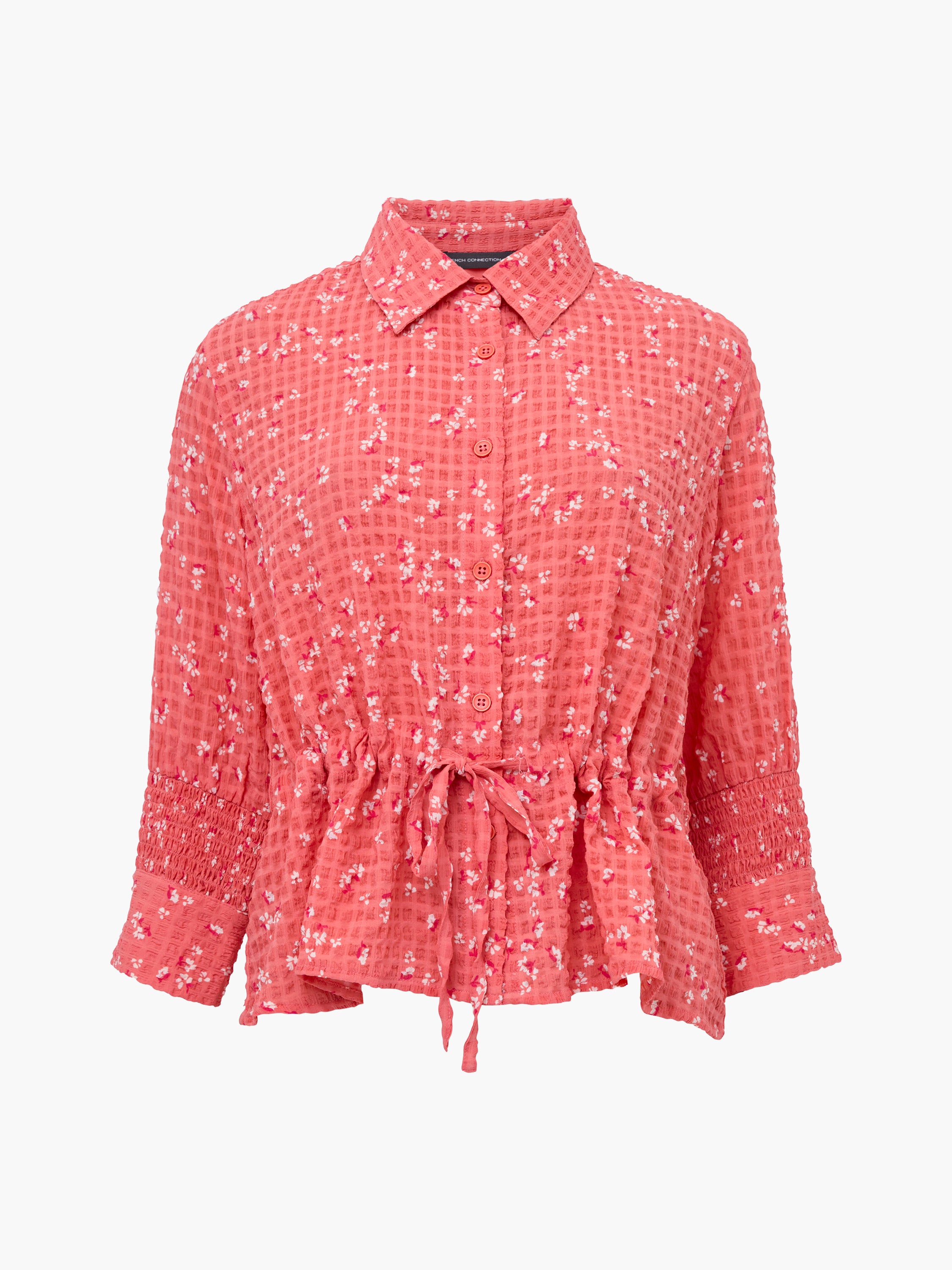 Erin Seersucker Tie Waist Shirt