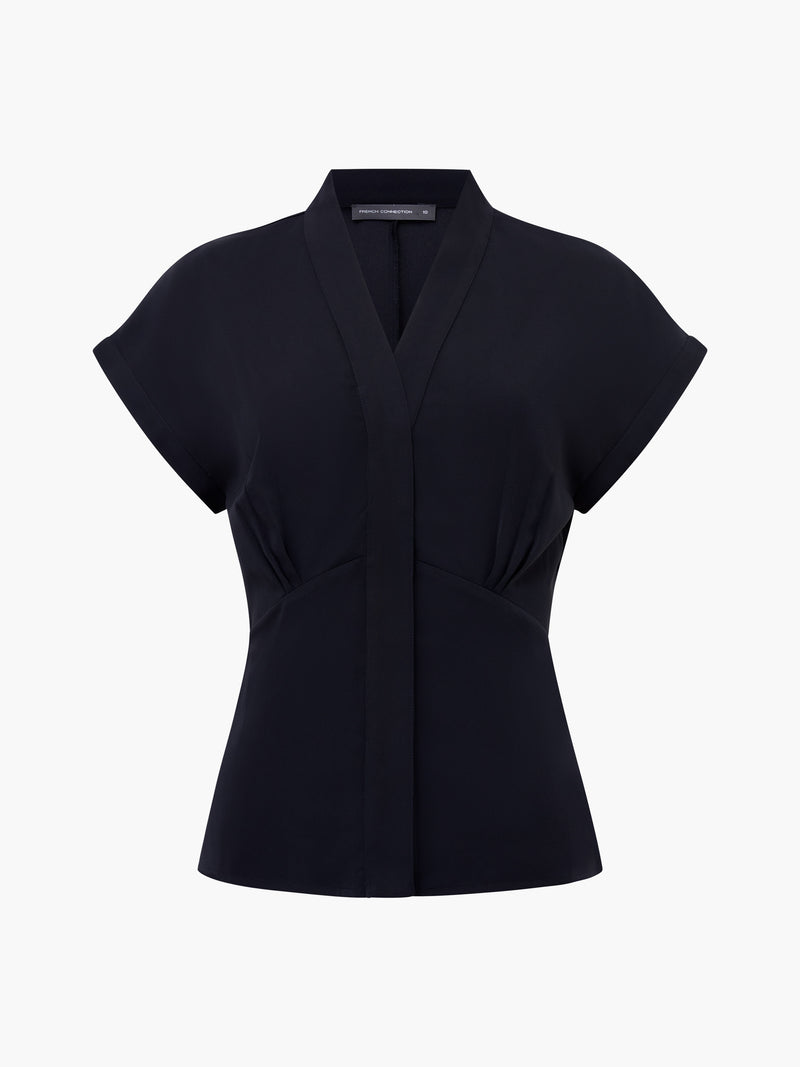 Crepe V Neck Blouse
