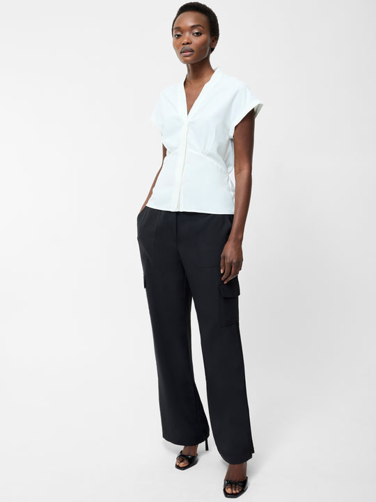 Crepe V Neck Blouse
