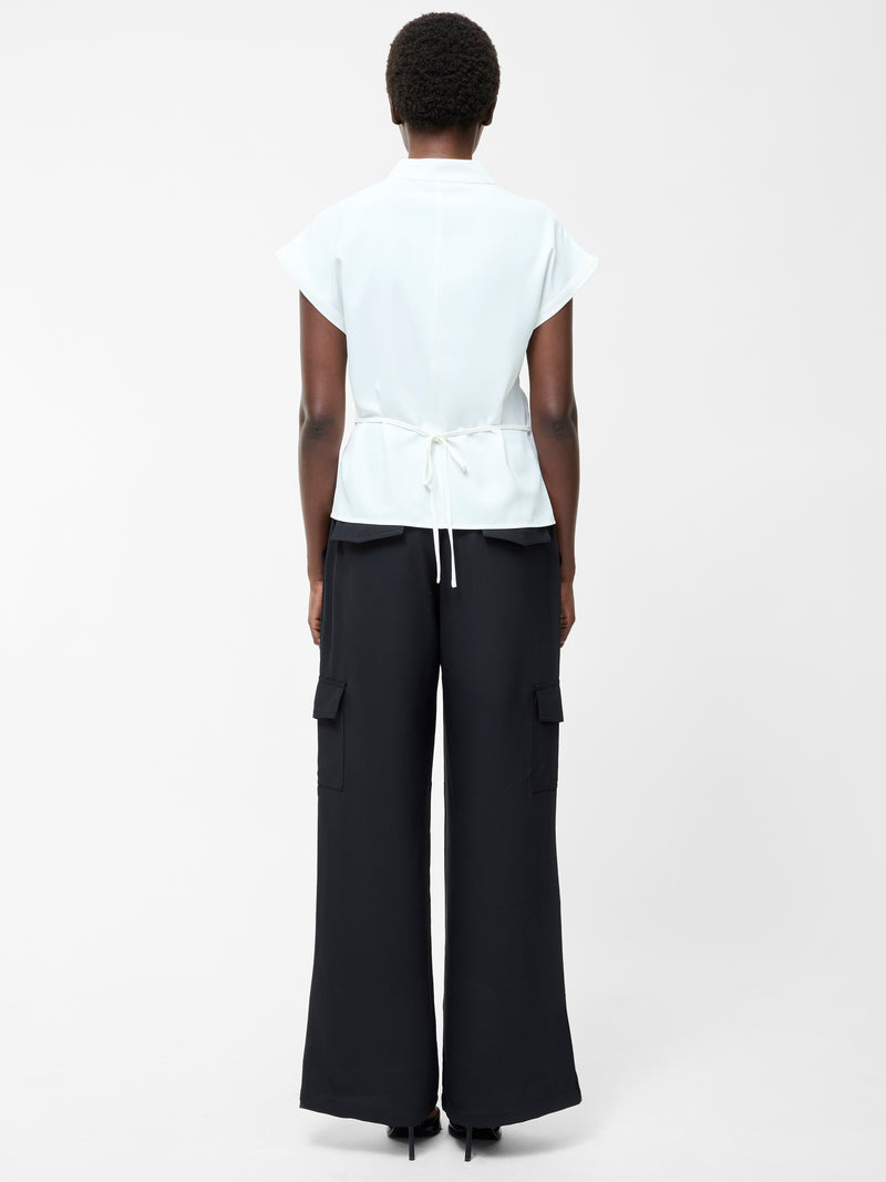 Crepe V Neck Blouse