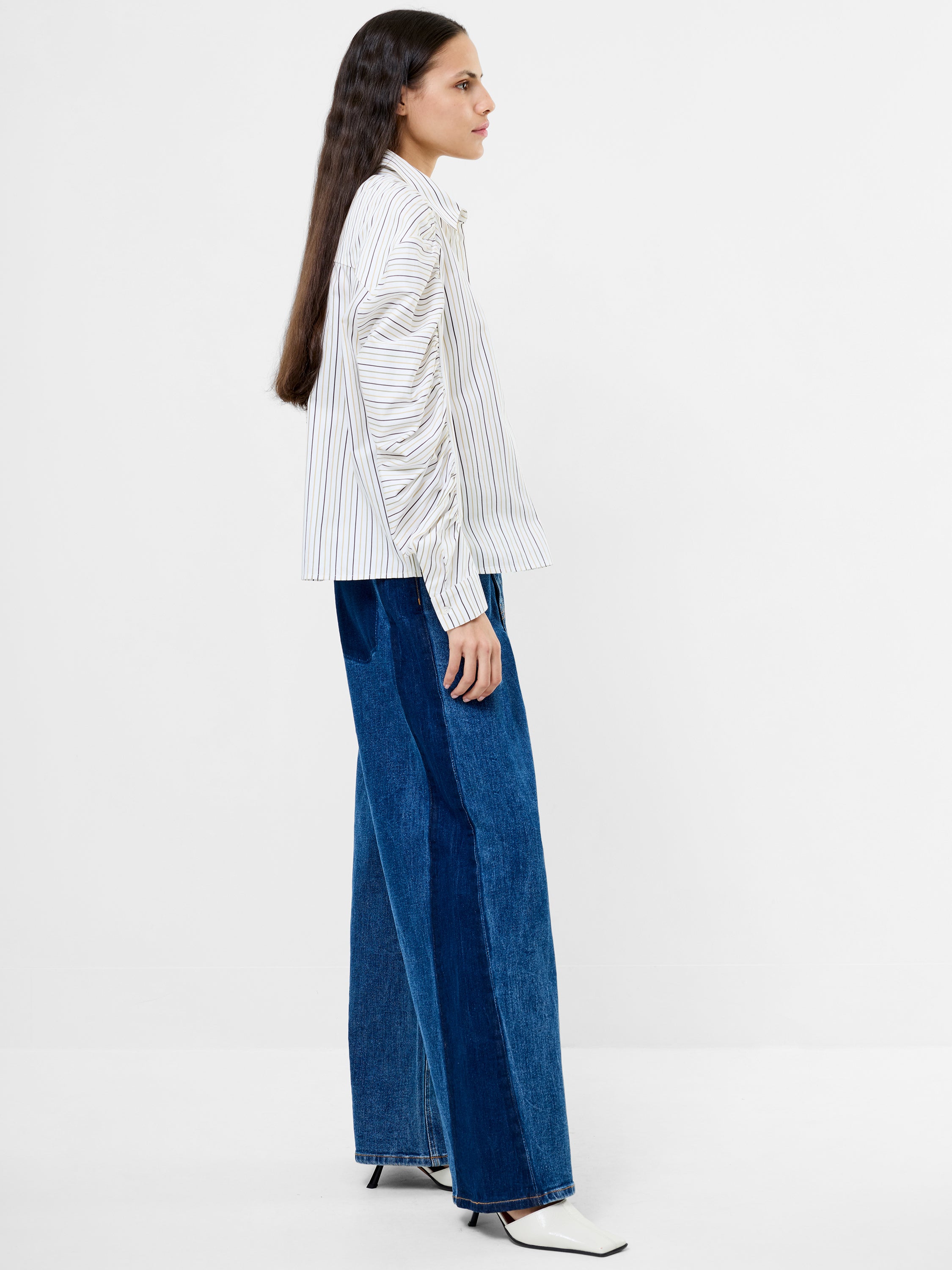 Cambria Stripe Cotton Button Down Shirt