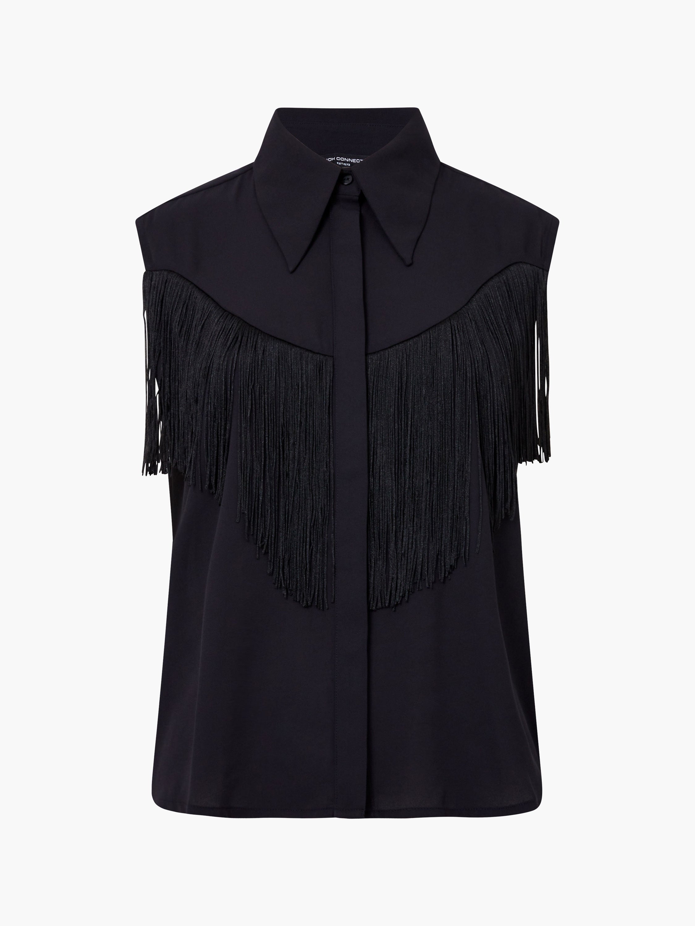 Mila Sleeveless Fringed Top