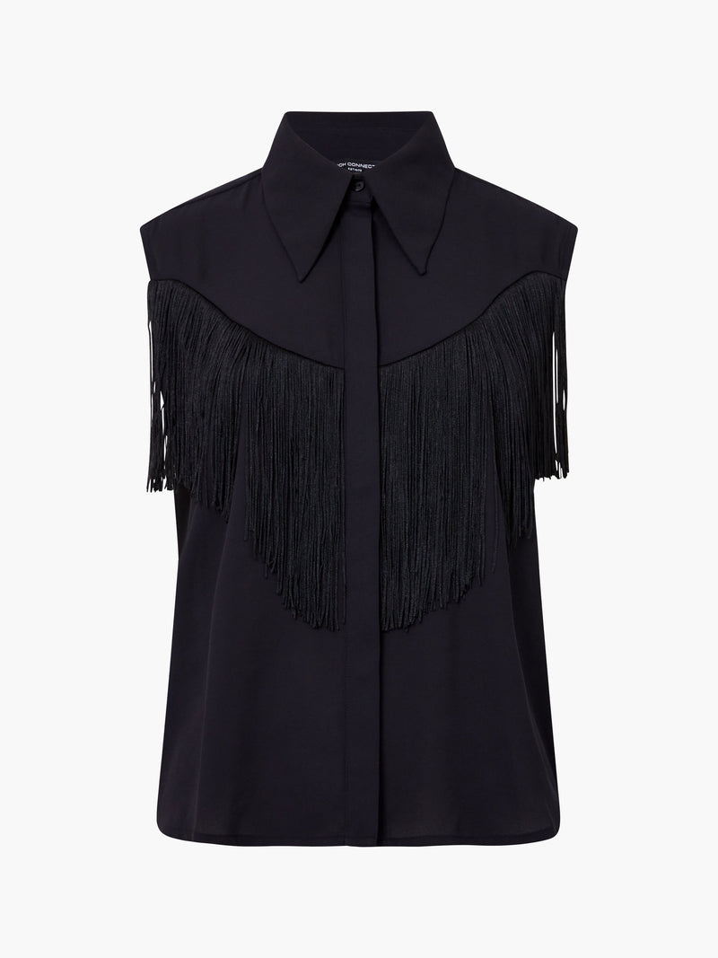 Mila Sleeveless Fringed Top