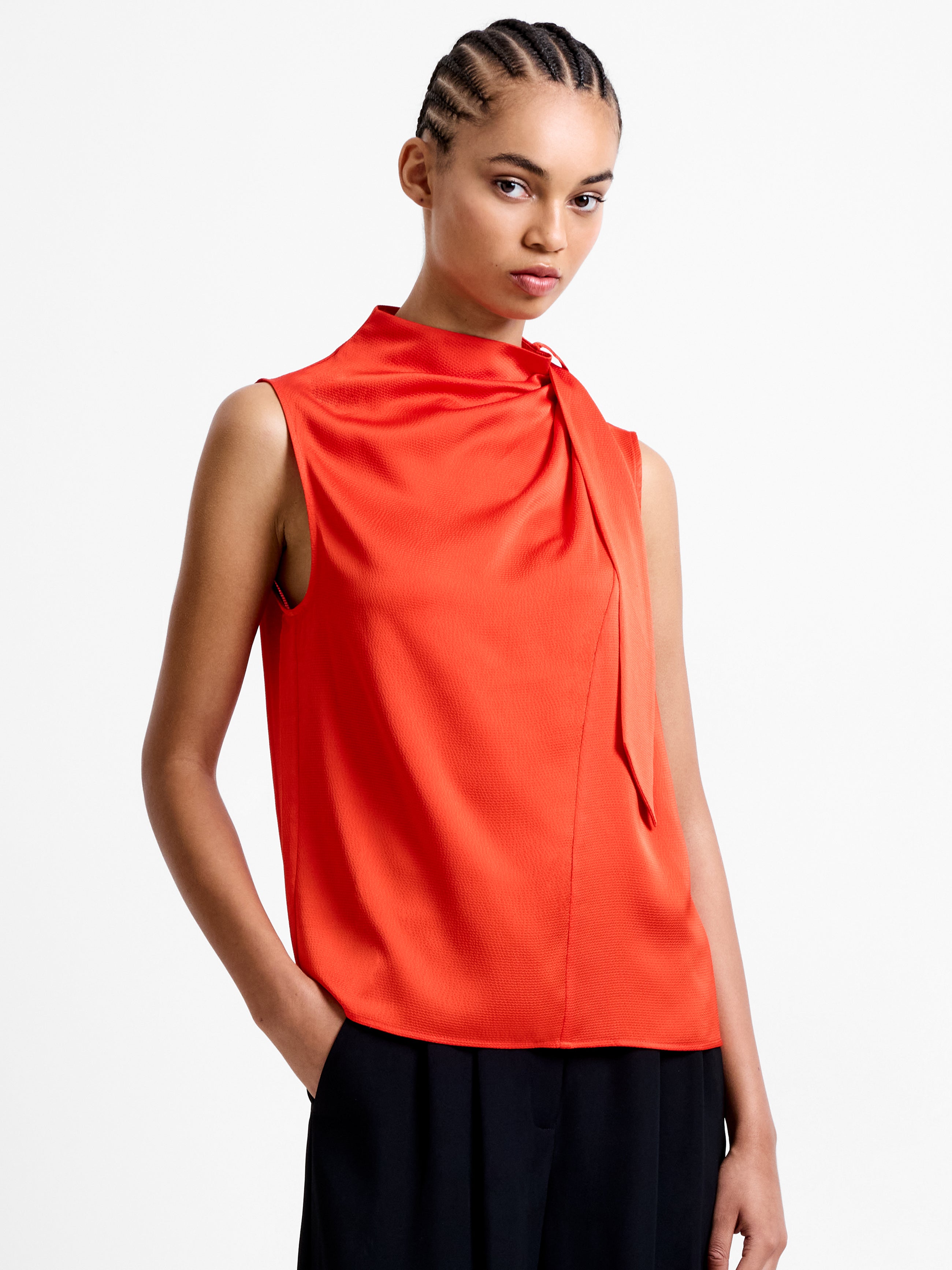 Eliza Satin Drape Top