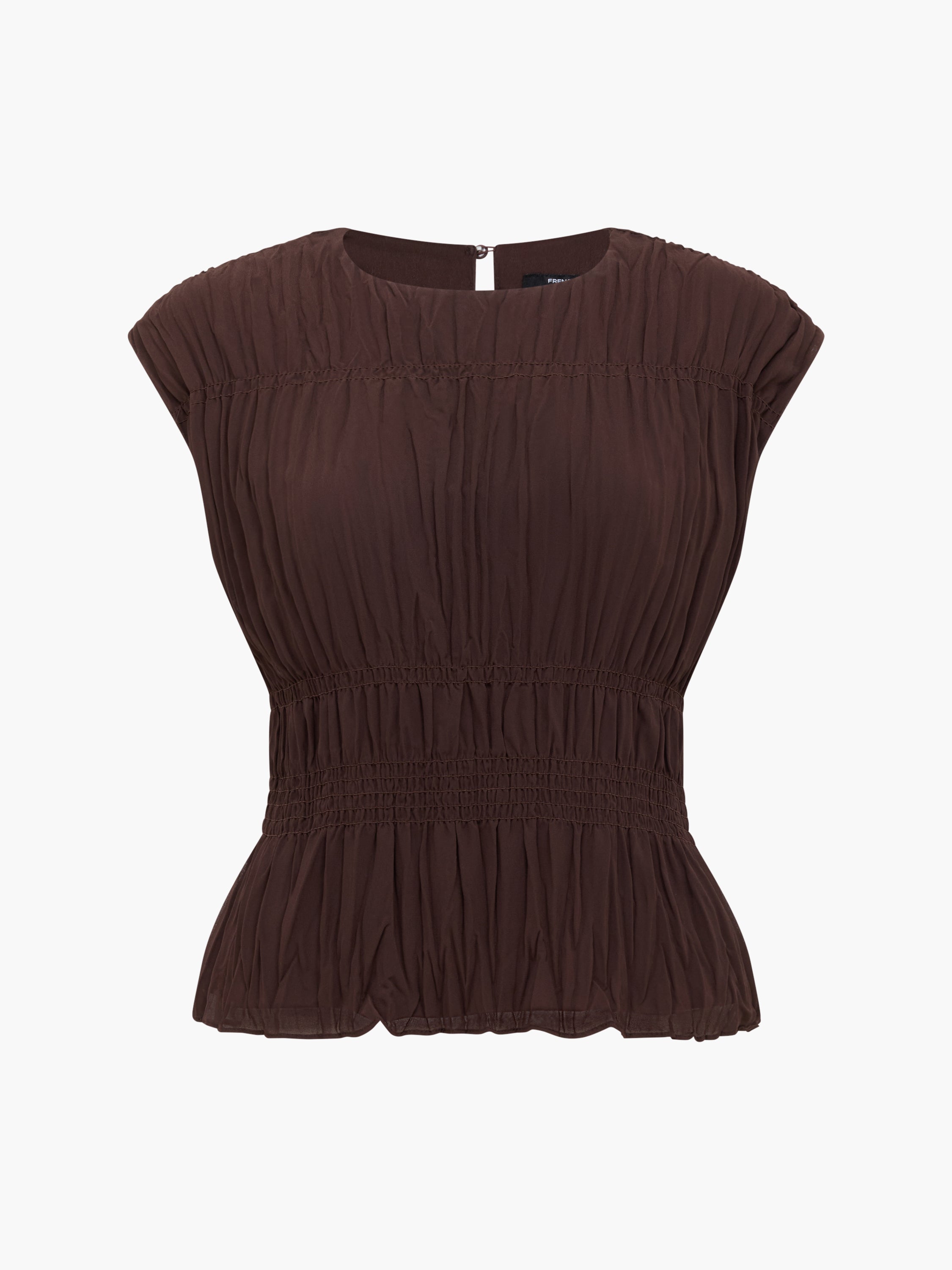 Saylor Pleated Georgette Sleeveless Top