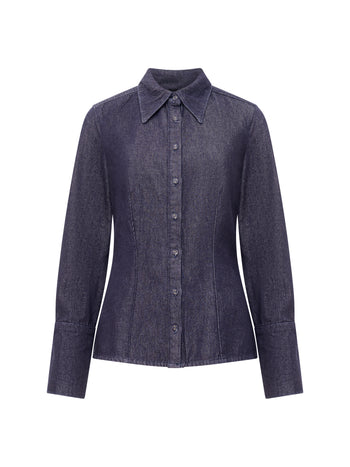 Fletcher Denim Long Sleeve Fitted Shirt