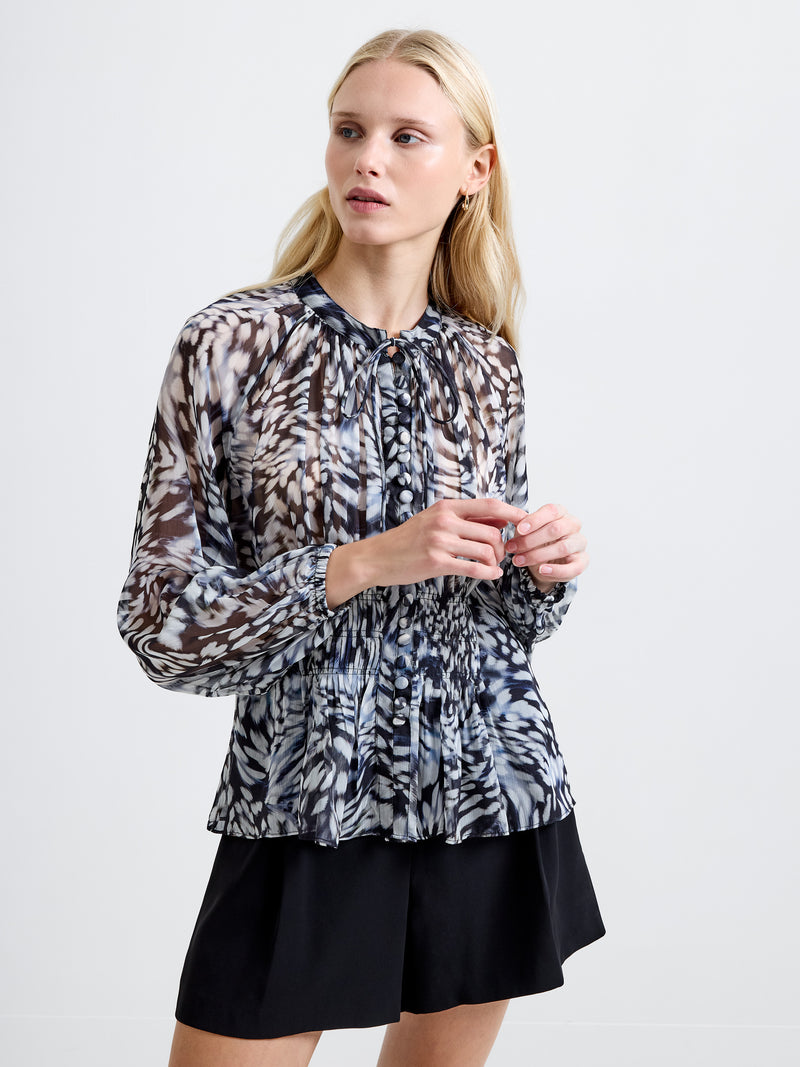 Emina Chiffon Allegra Long Sleeve Top