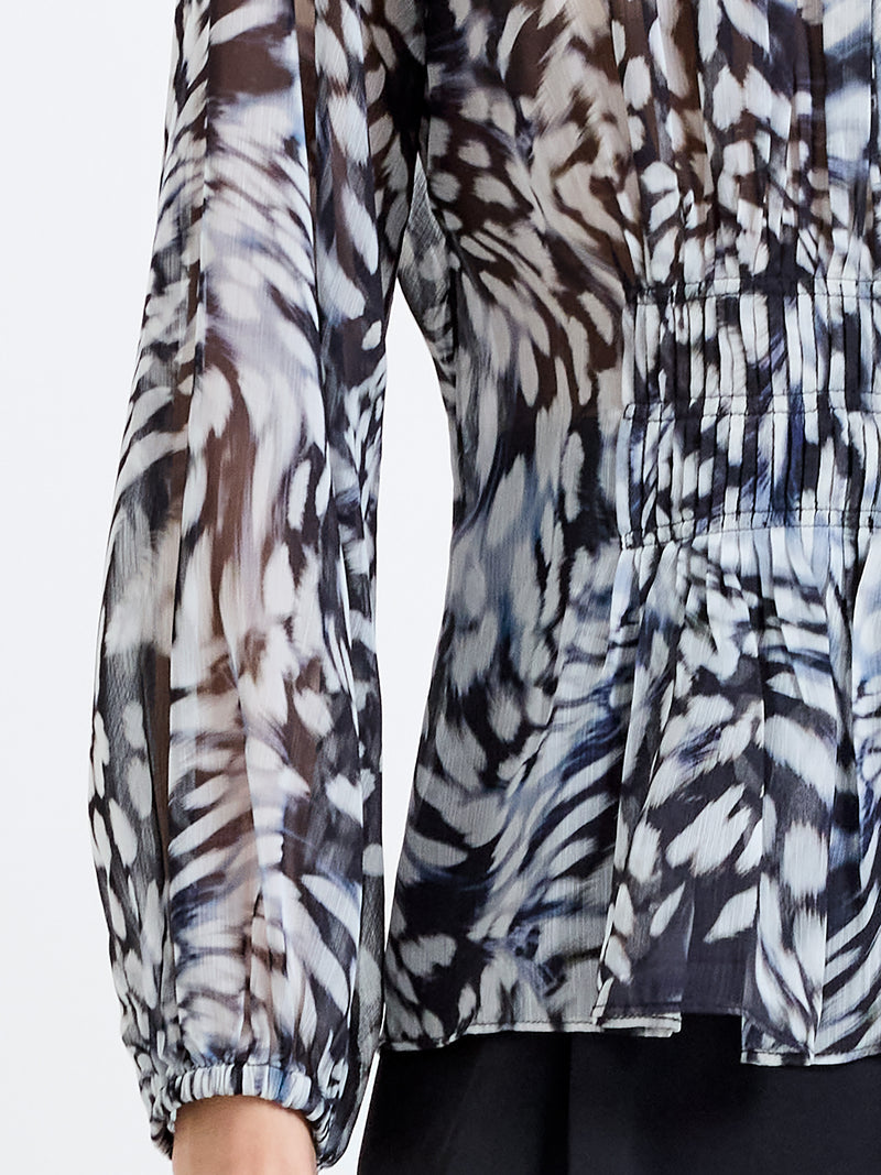 Emina Chiffon Allegra Long Sleeve Top