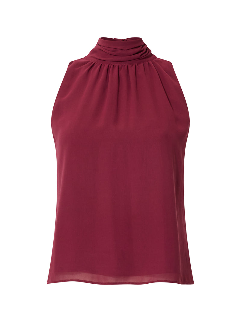 Marina Chiffon Sleeveless Bow Top