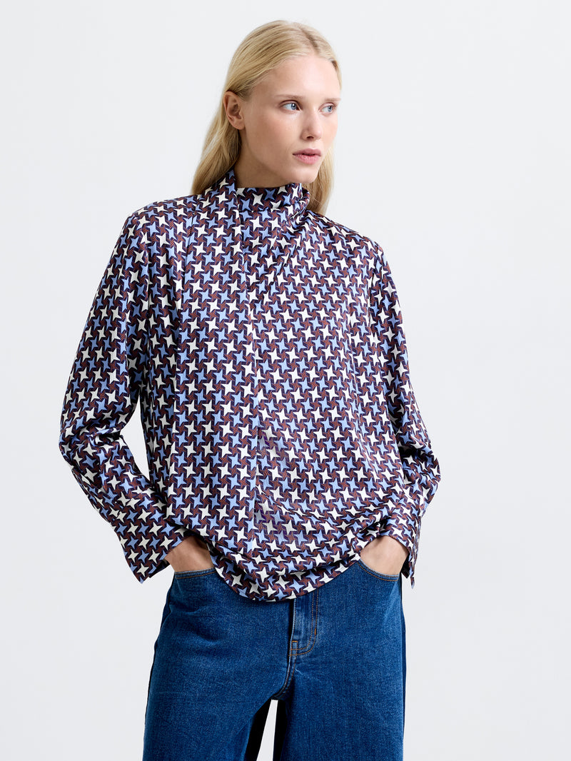 Gloria Dolly Long Sleeve Scarf Blouse