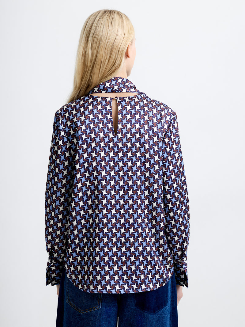 Gloria Dolly Long Sleeve Scarf Blouse