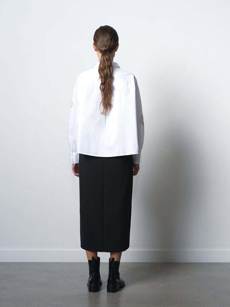 Alexis Cotton Floral Embellished Shirt