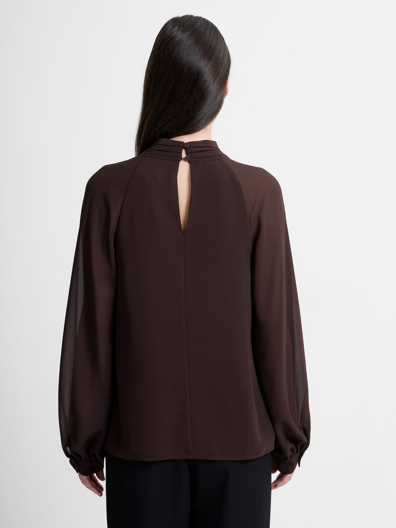 Eden Georgette Long Sleeve Wrap Blouse