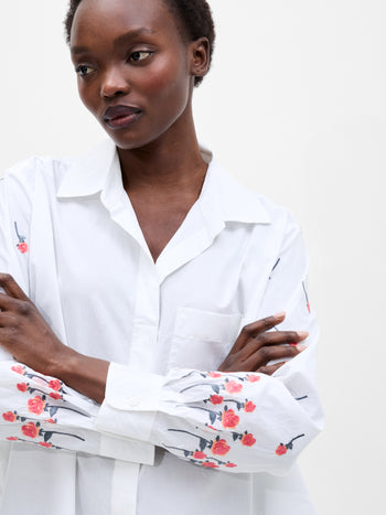 Embroidery Detailed Long Sleeve Shirt