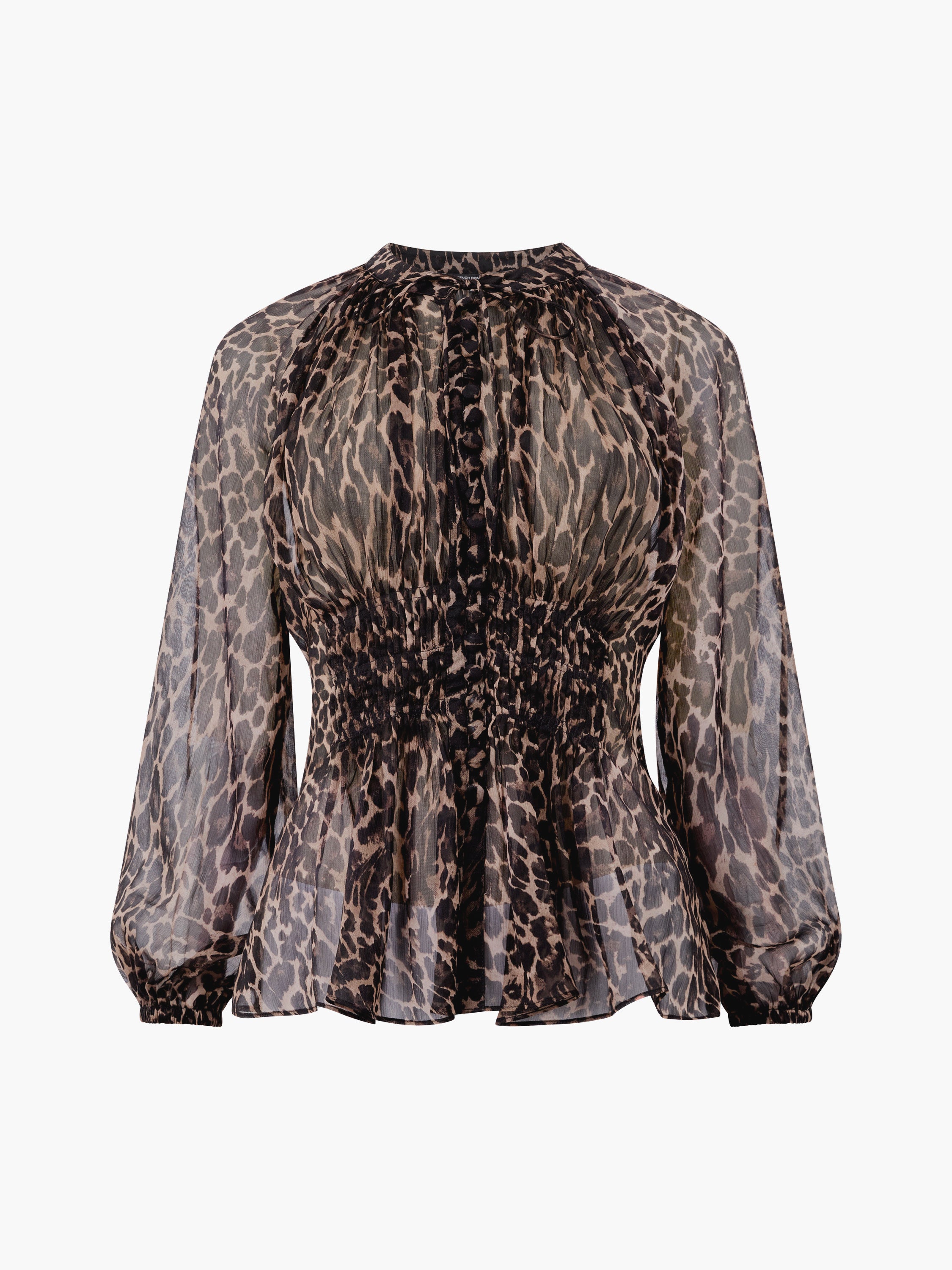 Emina Chiffon Leopard Print Top