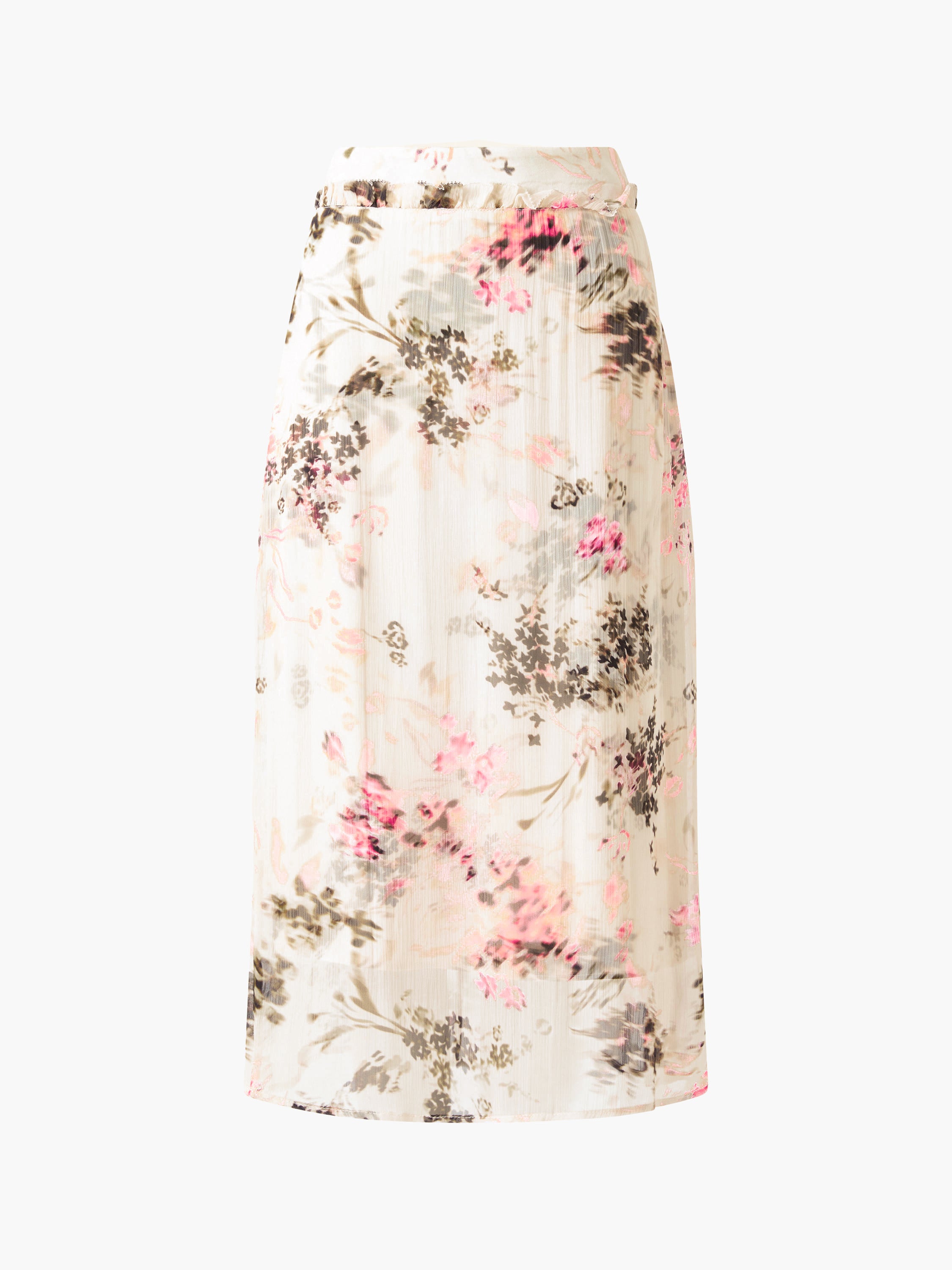 Candice Satin Georgette Overlay Midi Skirt