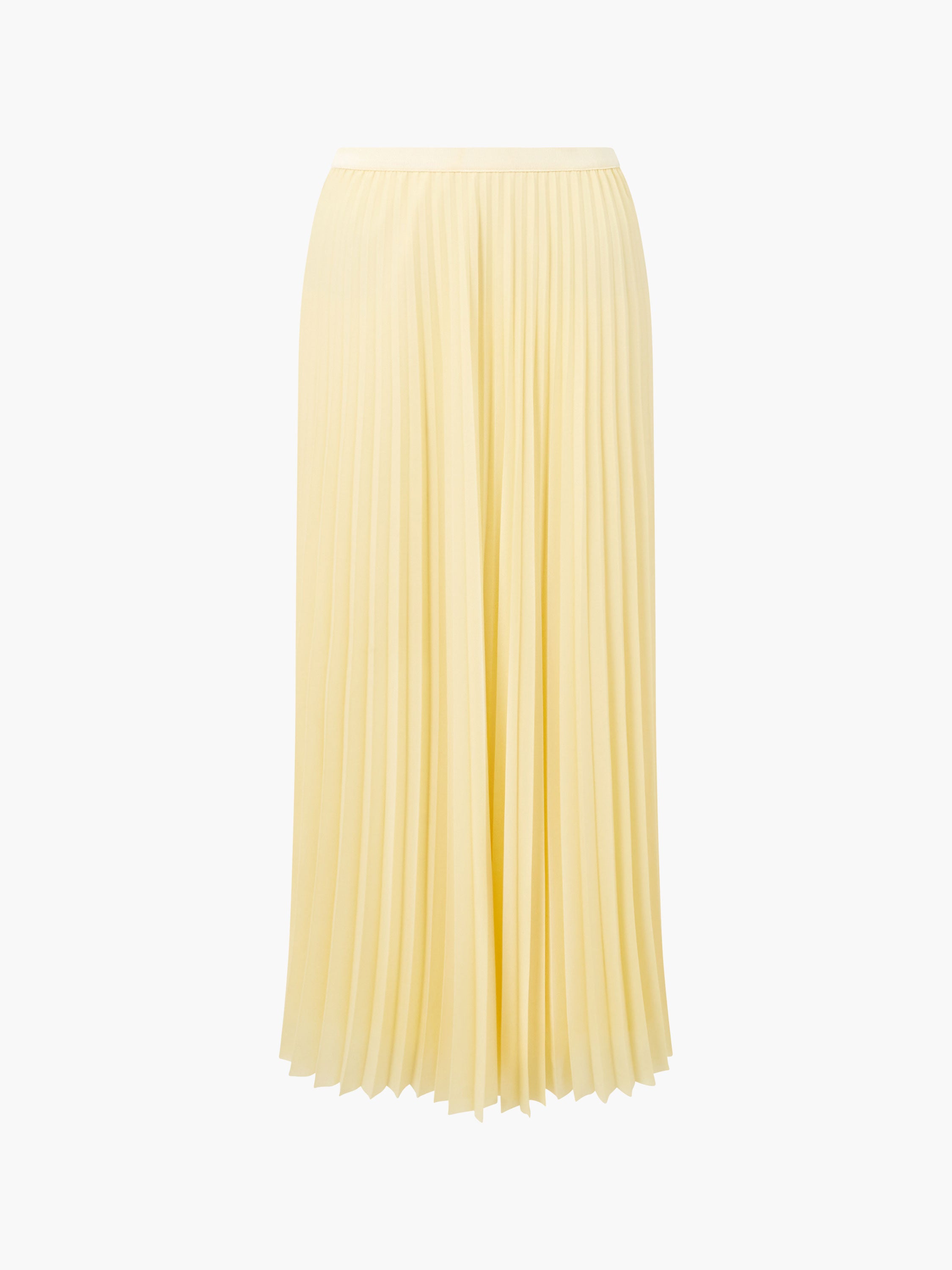 Sunburst Crepe Pleated Midi Skirt