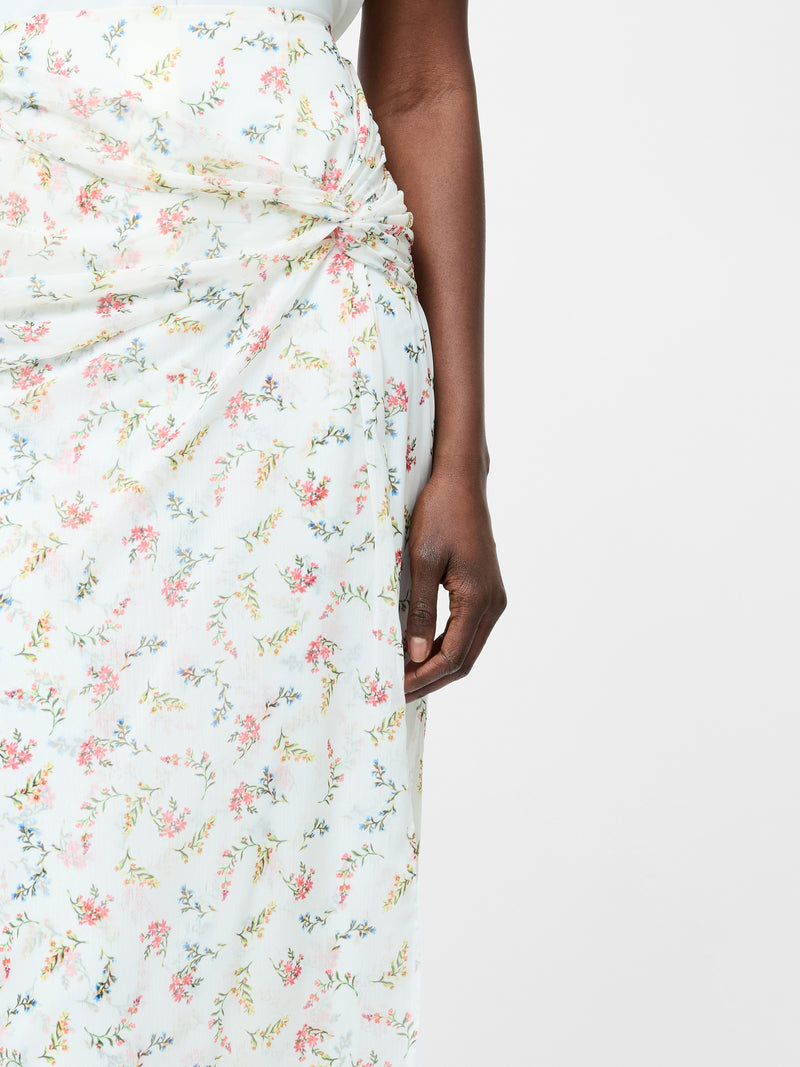 Floriana Crinkle Midi Skirt