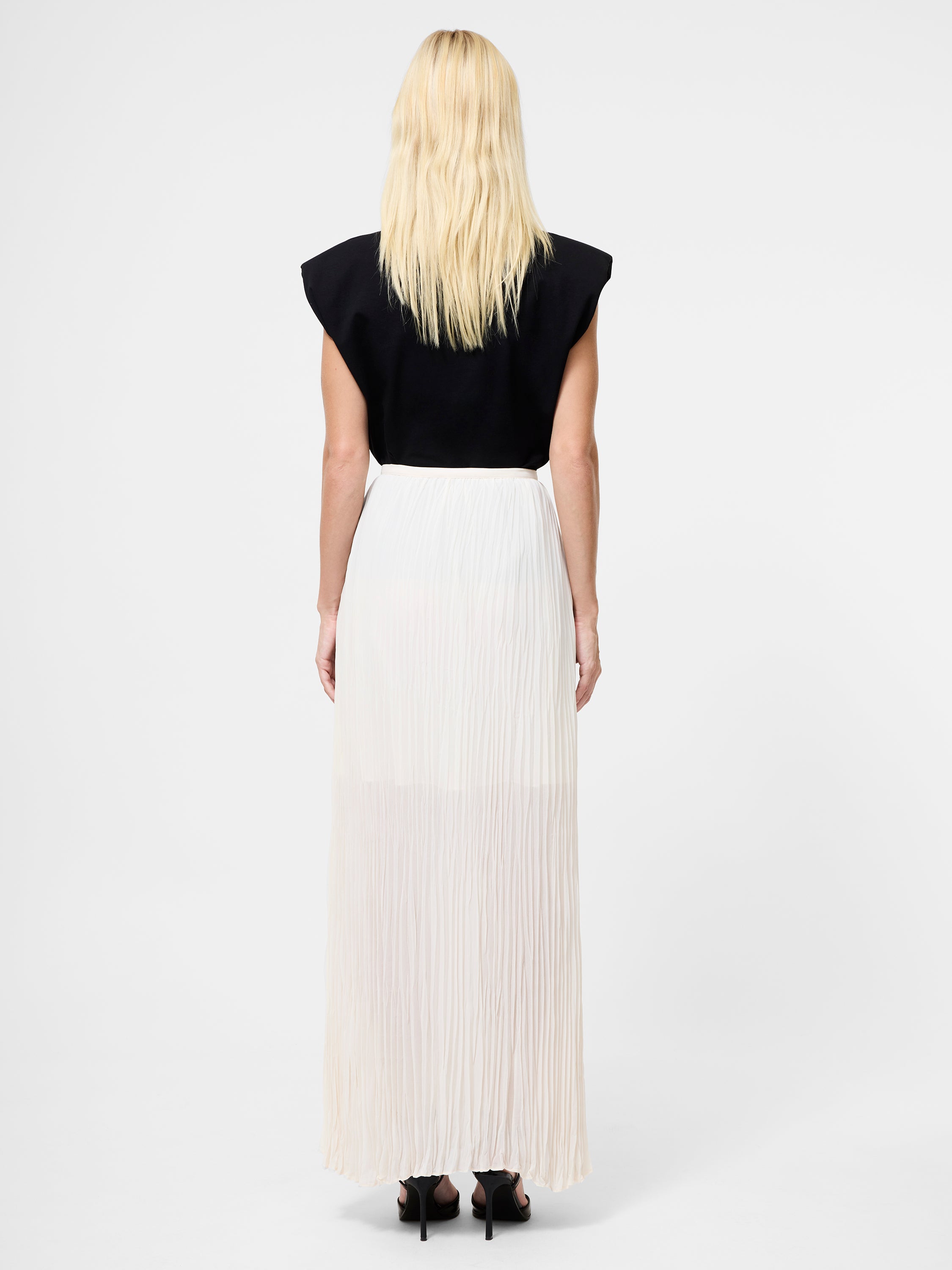 Saylor Pleated Overlay Maxi Skirt